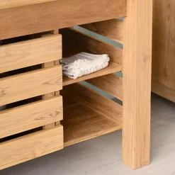 Wanda Collection Meuble de salle de bain en teck Zen 85cm