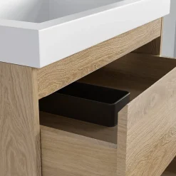 Lomazoo Meuble de salle de bain Monaco chêne clair - 60cm* Meuble Vasque