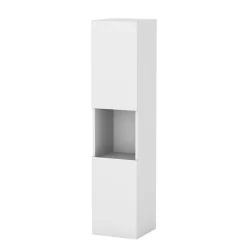 AICA Sanitaire Meuble de salle de bain mural, 30x30x132 cm, colonne de salle de bain blanche,