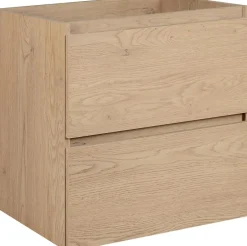 3xE Living Meuble de salle de bain, pieds, Couleur : Chêne Clair, 60 x 46 x 80,7 cm, sans plan de travail* Lave-Mains
