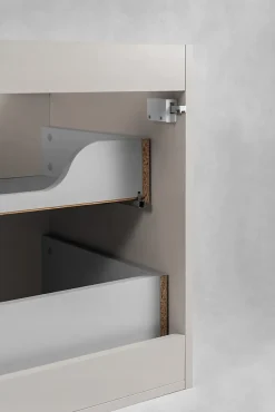 Furnidea Meuble de salle de bain suspendu sous vasque MODERN cachemire 80 cm