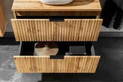 Furnidea Meuble de salle de bain suspendu sous lavabo ADEL CHÊNE 60 cm* Meuble Sous Lavabo