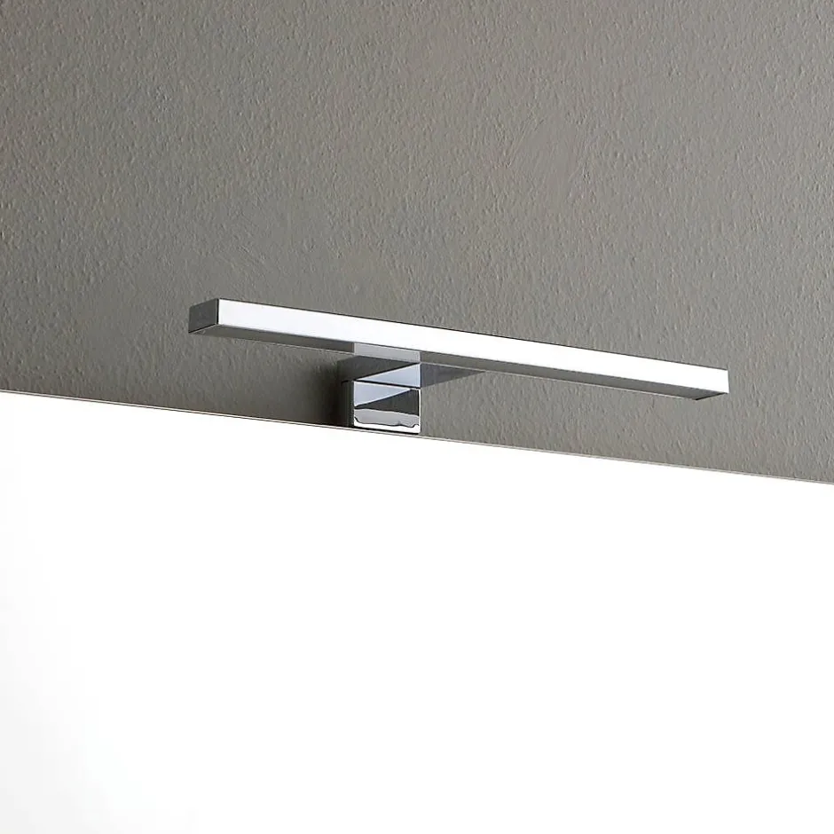 Kiamami Valentina Meuble De Salle De Bain Suspendu 60Cm 2 Tiroirs Blanc, Lavabo En Résine Et Miroir 60X70 - Manhattan