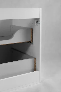 Furnidea Meuble de salle de bain suspendu sous vasque MODERN blanc 80 cm* Meuble Sous Lavabo