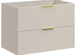 Furnidea Meuble de salle de bain suspendu sous lavabo ADEL CACHEMIRE 80 cm