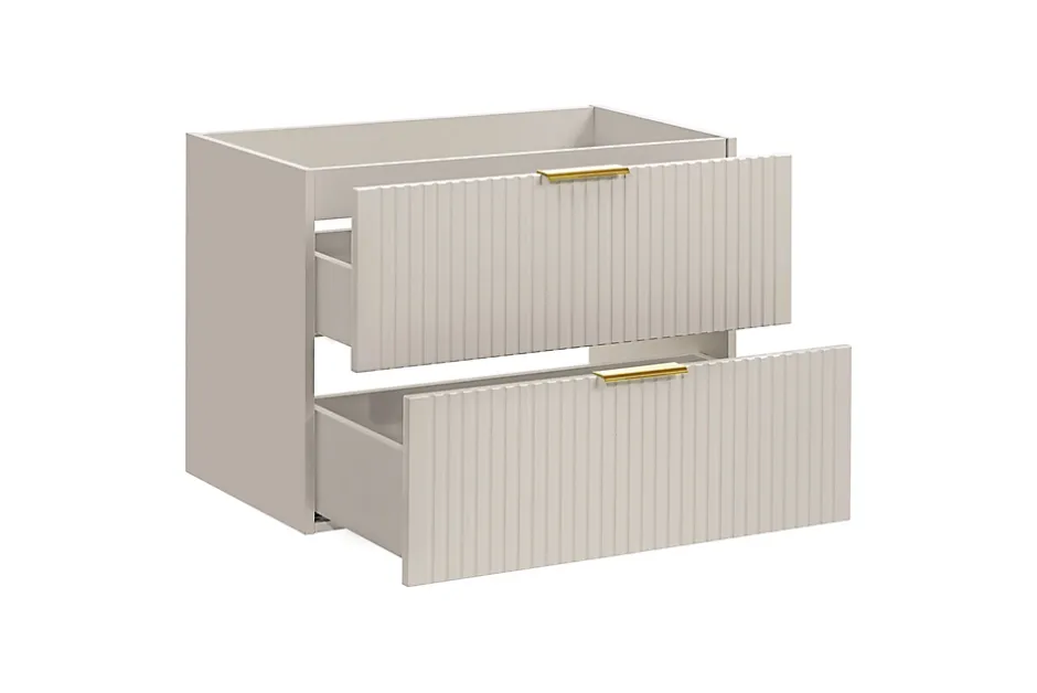 Furnidea Meuble de salle de bain suspendu sous lavabo ADEL CACHEMIRE 80 cm