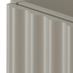 Furnidea Meuble de salle de bain sous vasque suspendu AQUA cachemire 80 cm façades rainurées