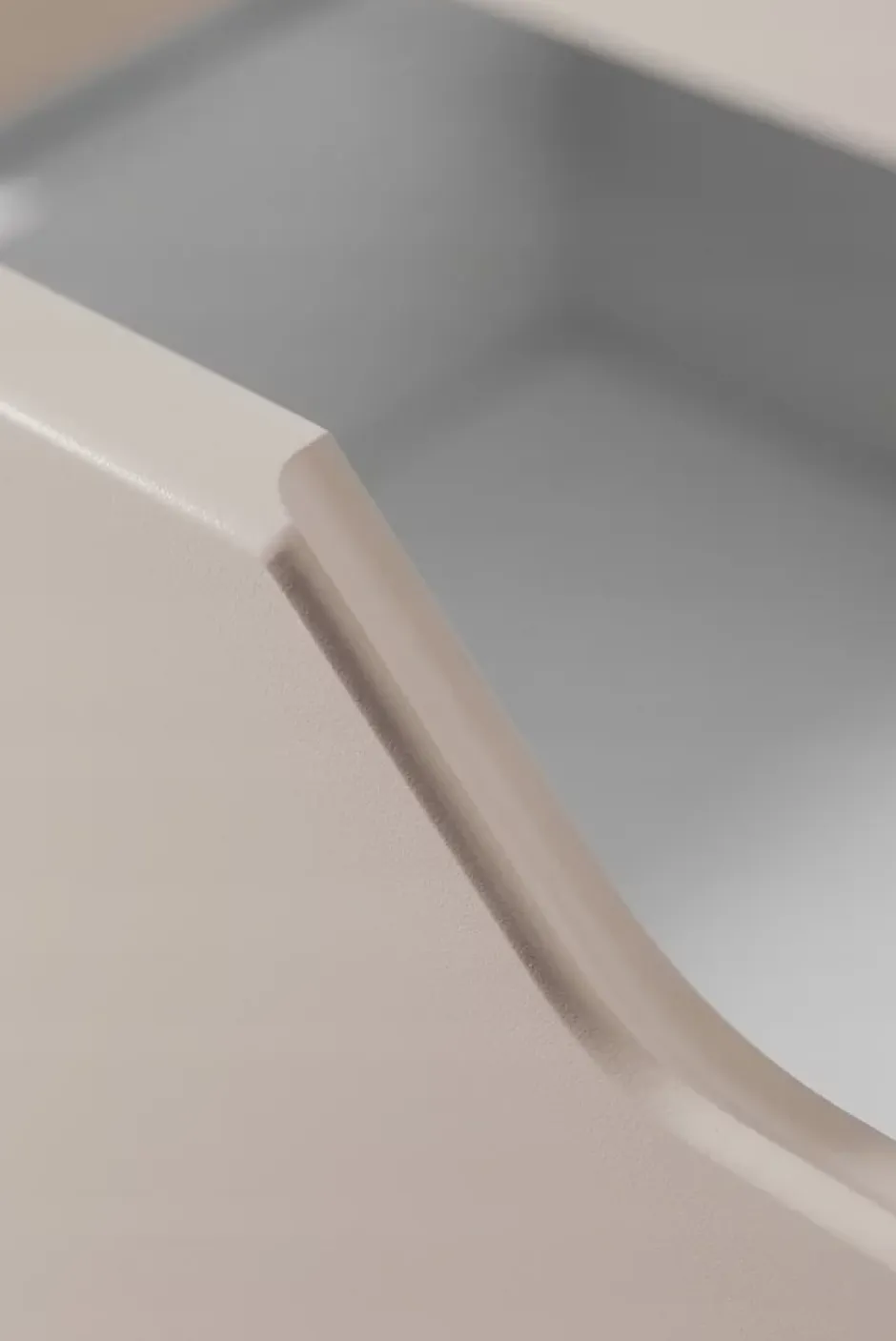 Furnidea Meuble de salle de bain suspendu sous vasque MODERN cachmire 60 cm* Meuble Sous Lavabo