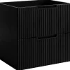 Furnidea Meuble de salle de bain suspendu sous vasque VENA noir 60 cm