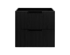 Furnidea Meuble de salle de bain suspendu sous vasque VENA noir 60 cm
