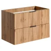 Furnidea Meuble de salle de bain suspendu sous lavabo ADEL CHÊNE 80 cm* Meuble Sous Lavabo