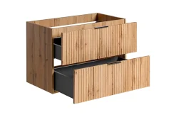 Furnidea Meuble de salle de bain suspendu sous lavabo ADEL CHÊNE 80 cm* Meuble Sous Lavabo