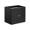 Furnidea Meuble de salle de bain suspendu sous lavabo ADEL NOIR 60 cm