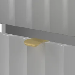 Furnidea Meuble de salle de bain sous vasque suspendu ARCOS blanc 60 cm façades rainurées