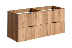 Furnidea Meuble de salle de bain suspendu sous double vasque ADEL CHÊNE 120 cm