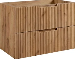 Furnidea Meuble de salle de bain suspendu sous vasque VENA chêne 80 cm* Meuble Sous Lavabo