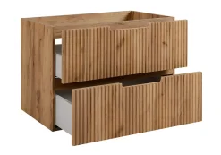 Furnidea Meuble de salle de bain suspendu sous vasque VENA chêne 80 cm* Meuble Sous Lavabo