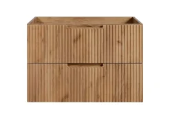 Furnidea Meuble de salle de bain suspendu sous vasque VENA chêne 80 cm* Meuble Sous Lavabo