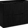 Furnidea Meuble de salle de bain suspendu sous vasque VENA noir 80 cm