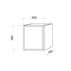 Kiamami Valentina Meuble De Salle De Bain Suspendu En Forme De Cube De 39 Cm Avec Porte Mate Bleu Ciel - Monaco