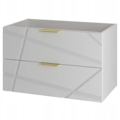 Furnidea Meuble de salle de bain sous vasque suspendu RADOM 80 cm blanc mat