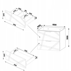 Furnidea Meuble de salle de bain sous vasque suspendu RADOM 60 cm blanc mat* Meuble Sous Lavabo
