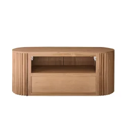 Bois Dessus Bois Dessous Meuble de salle de bain suspendu en teck massif 140 cm