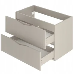 Furnidea Meuble de salle de bain sous vasque suspendu DELCA cachemire 80 cm