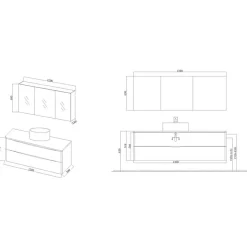 Distribain Meuble de salle de bain Terranova 1200 Scandinave