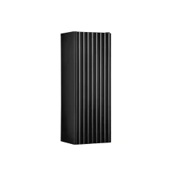 Meublorama Meuble de salle de bain VANO 1 porte Noir mat L20 x P18 x H57 cm Meuble suspendu