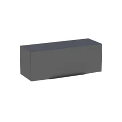 Meuble de salle de bains haut gris anthracite brillant l.80 x H.30 x P.30 cm, Pamili
