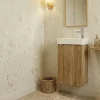 Top Bath Meuble de Salle de Bains avec vasque/lavabo Lave main à suspendre Ana 40 chêne