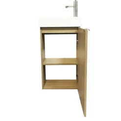 Top Bath Meuble de Salle de Bains avec vasque/lavabo Lave main à suspendre Ana 40 chêne