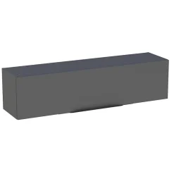 Meuble de salle de bains haut gris anthracite brillant l.120 x H.30 x P.30 cm, Pamili