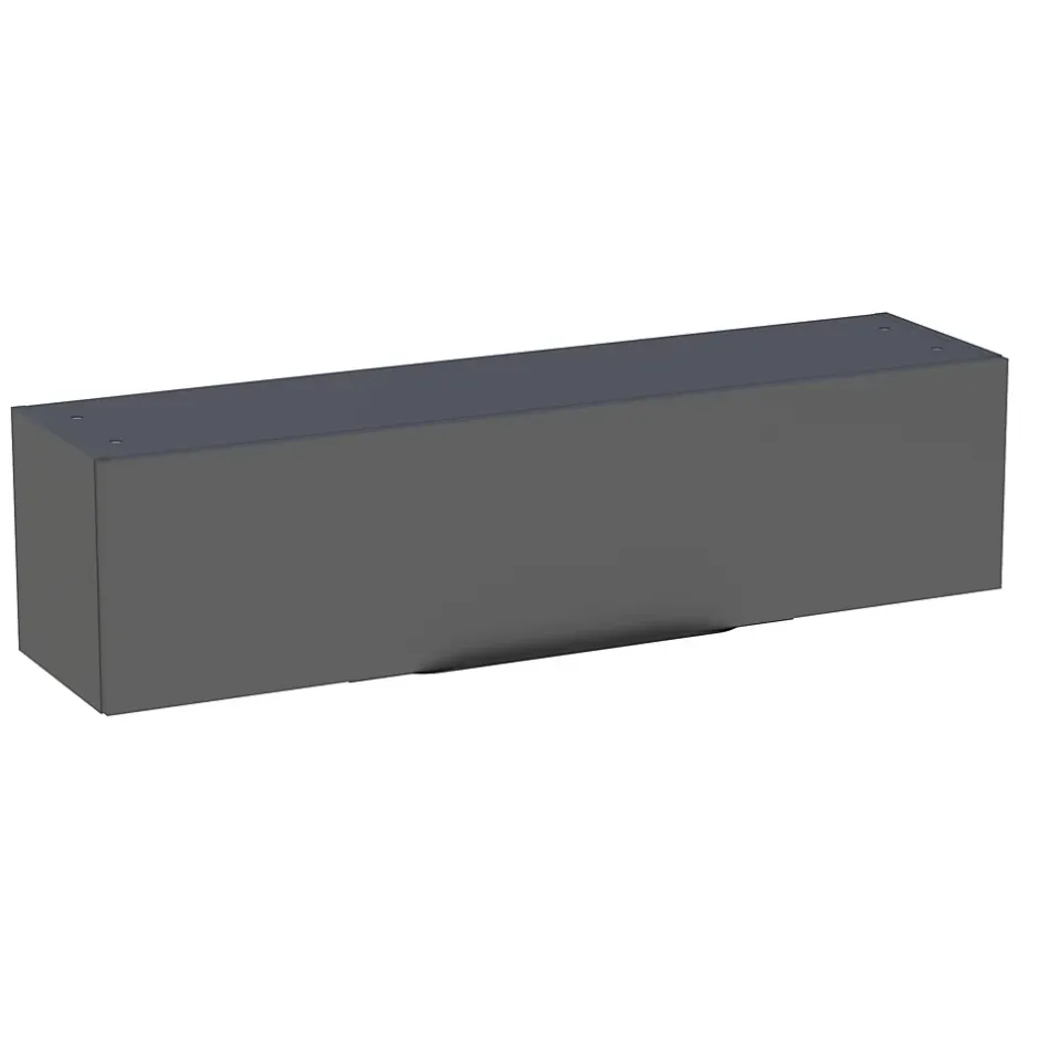 Meuble de salle de bains haut gris anthracite brillant l.120 x H.30 x P.30 cm, Pamili