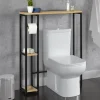 IDMarket Meuble dessus WC avec placard DETROIT design industriel