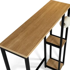 IDMarket Meuble dessus WC avec placard DETROIT design industriel