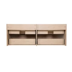Mob-In Meuble double vasque 120cm avec plan céramique SORRENTO Décor chêne + colonne