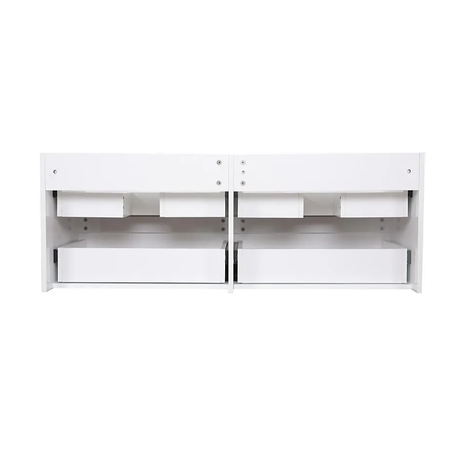 Mob-In Meuble double vasque 120cm SORRENTO Blanc + colonne* Ensemble Meuble De Salle De Bains
