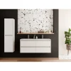 Sanitaire Meuble double vasque JUPITER 3.0 Blanc Brillant 120cm - Sans miroir* Meuble Vasque