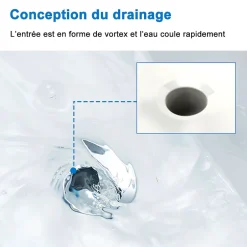 AICA Sanitaire Meuble double vasque, 4tiroirs l.120 x W.46 x H.52 cm,Chêne,avec lavabo et 2x miroir encadré