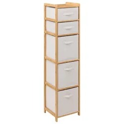 5Five Meuble Etagère en Bambou avec 5 paniers H 144.3 cm