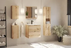 Furnidea Meuble haut de salle de bain à suspendre NOVA OAK 30 x 57 cm