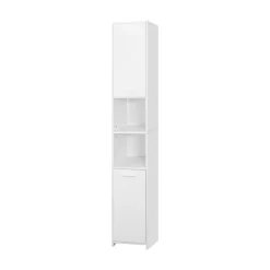 Ml-Design Meuble haute salle de bain colonne étroite de rangement blanc MDF 30x190x30 cm