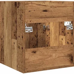 Vidaxl Meuble lavabo de salle de bain vieux bois bois d'ingénierie