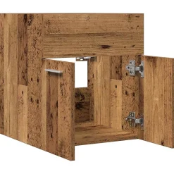 Vidaxl Meuble lavabo de salle de bain vieux bois bois d'ingénierie