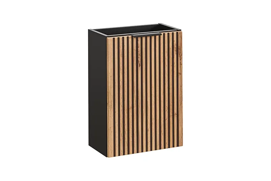 Furnidea Meuble lave main à suspendre XILO NOIR CHÊNE 40 cm