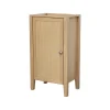 GoodHome Meuble lave mains à poser placage chêne l.44 x H.80,6 x P.30 cm, Perma
