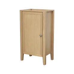 GoodHome Meuble lave mains à poser placage chêne l.44 x H.80,6 x P.30 cm, Perma