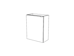 GoodHome Meuble lave mains suspendu blanc brillant l.44 x H.55 x P.23 cm, Imandra* Lave-Mains